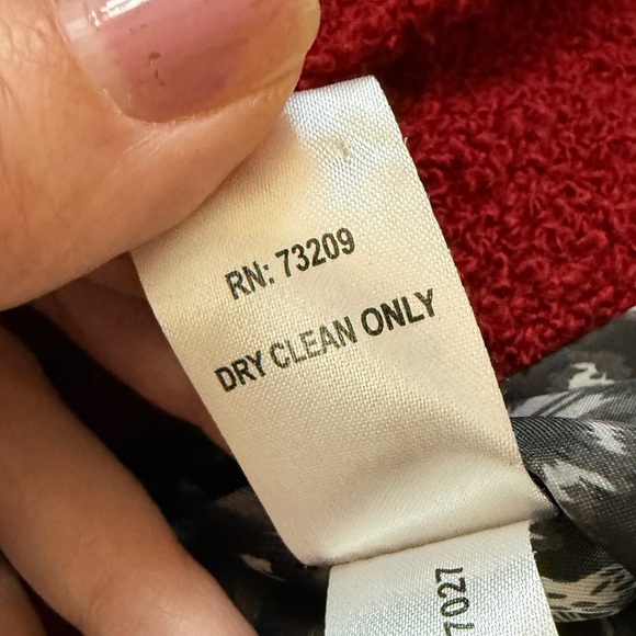 Siena Studio Faux Fur Wool Burgundy Coat Classic Car Single Button X Small XS - Picture 12 of 12